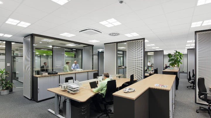 Modern lighting for office by Philips 