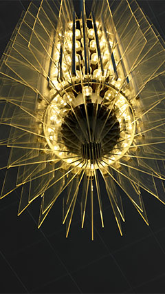 Chandelier in the Concert Hall, Germany with Philips lamps